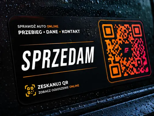 Naklejka Carerro SPRZEDAM QR STICKER na bocznej szybie auta